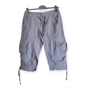 Vintage Y2K North Face Low Rise Nylon Cargo Shorts in grey size 6